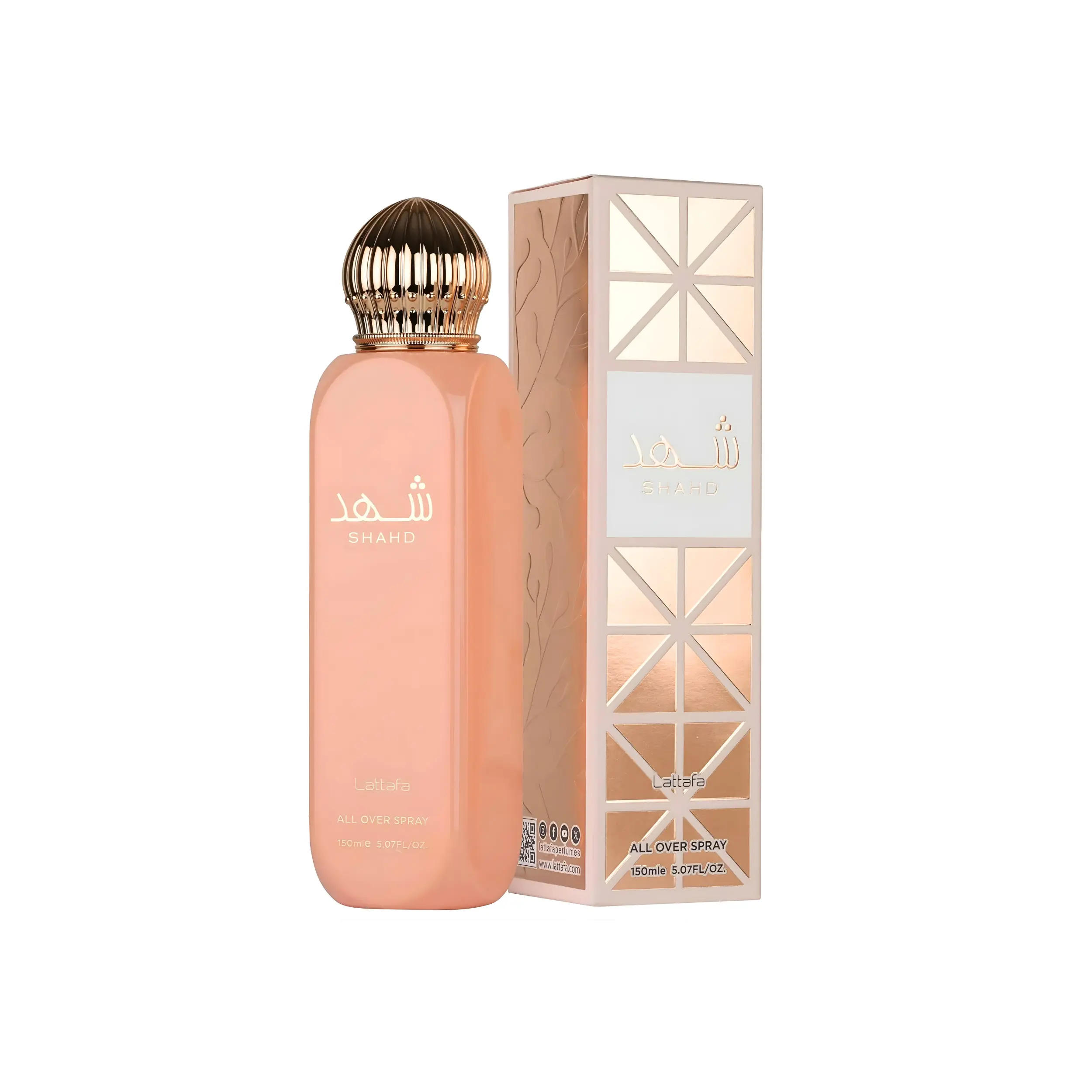 Lattafa Shahd All Over Spray with Tuberose & Vanilla, an Exotic Blooms & Amber Musk Fragrance for Adults, 5.07 fl oz, Vanilla Scents, Amber Musk Warmth, Bottle, Single Item, Cedar, Daytime Elegance, Evening Allure, Fresh, Liquid, Regular Edition, Smelling