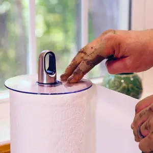 Paper Towel Topper keeps the top of your paper towel roll clean and dry! No more messy and wet hands leaving your paper towel roll disgusting.