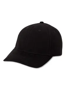 Time and Tru Women's Blank Non Washed Cotton Twill Baseball Hat Black Soot Black Soot