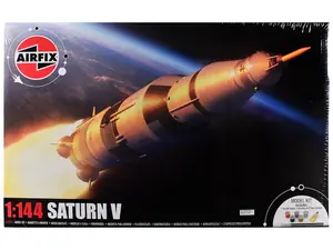 Level 3 Model Kit of NASA Saturn V Rocket Gift Set 1/144 Plastic Model Kit by Airfix