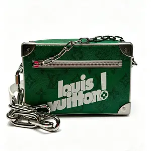 Pre-owned Louis Vuitton Vintage Monogram Everyday LV Mini Soft Trunk Green