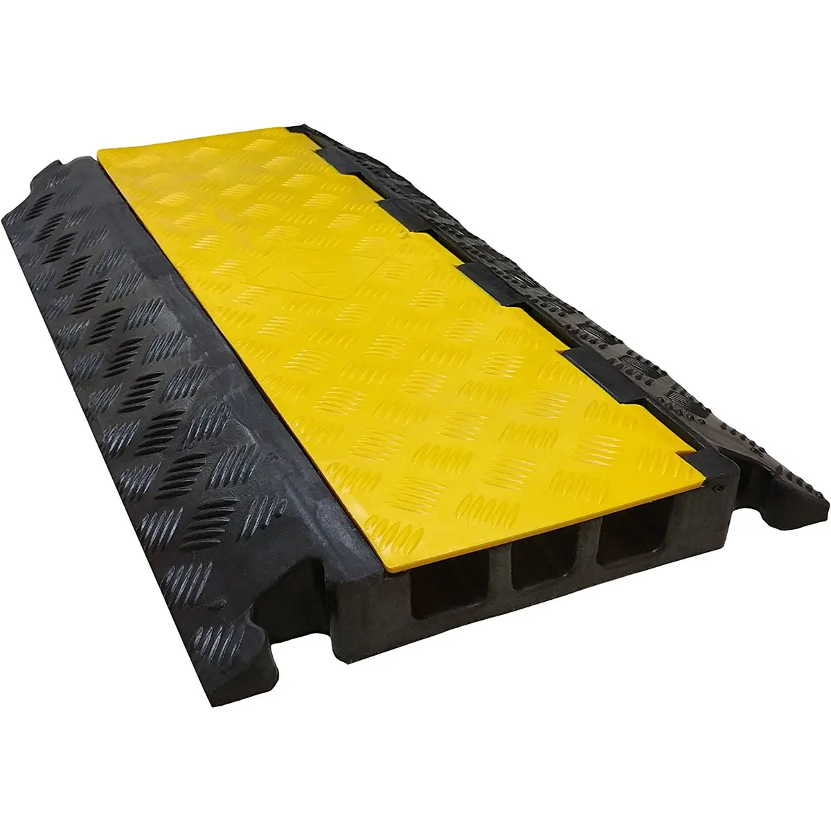 EZ Rubber Cable Protectors (2 x 1.75 in, 35.75 in), 5,000 lb/axle Capacity, High Contrast Electrical Cable Management Solutions for Home Improvement, Protect Against Pedestrian Accidents & Enhance Pedestrian Safety