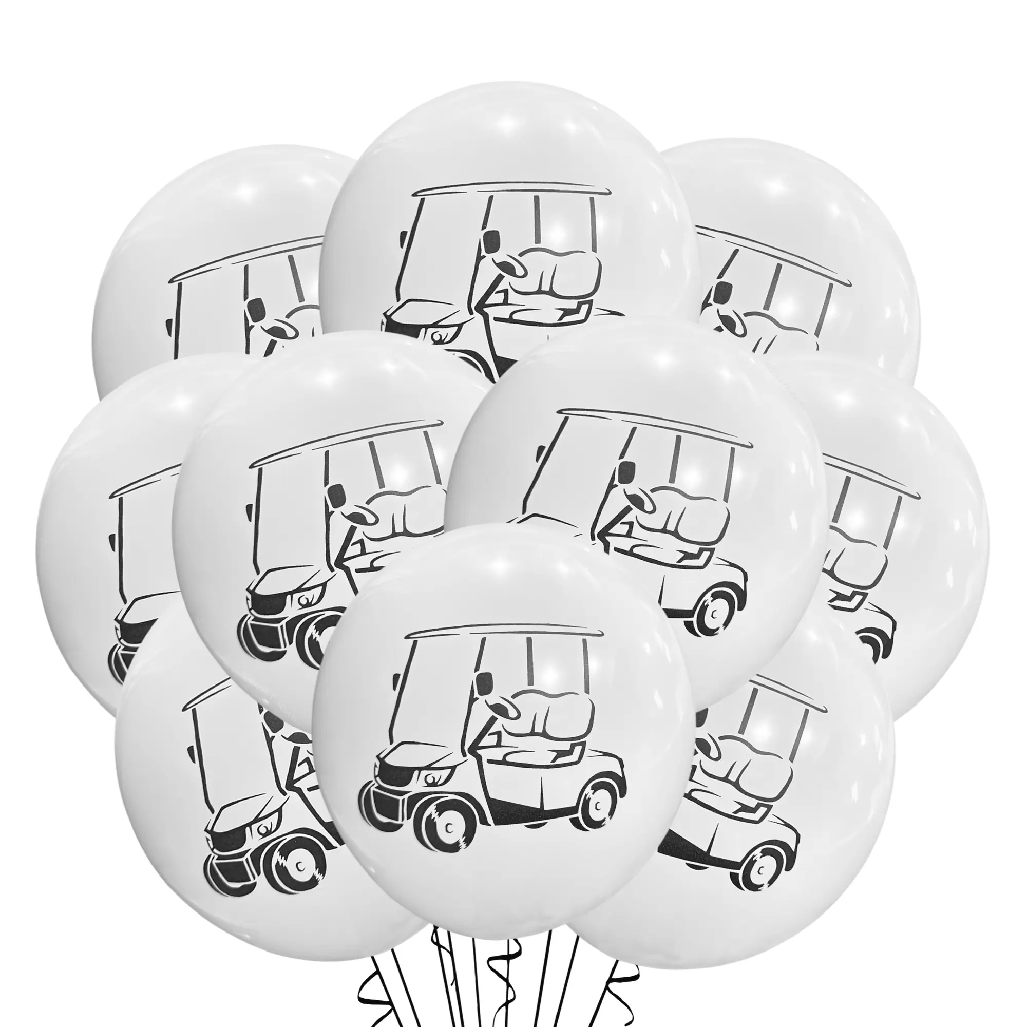 Malayan Products Golf Balloons Latex 12ct Golfing Party Event Decorations Ideal for Birthdays 12in