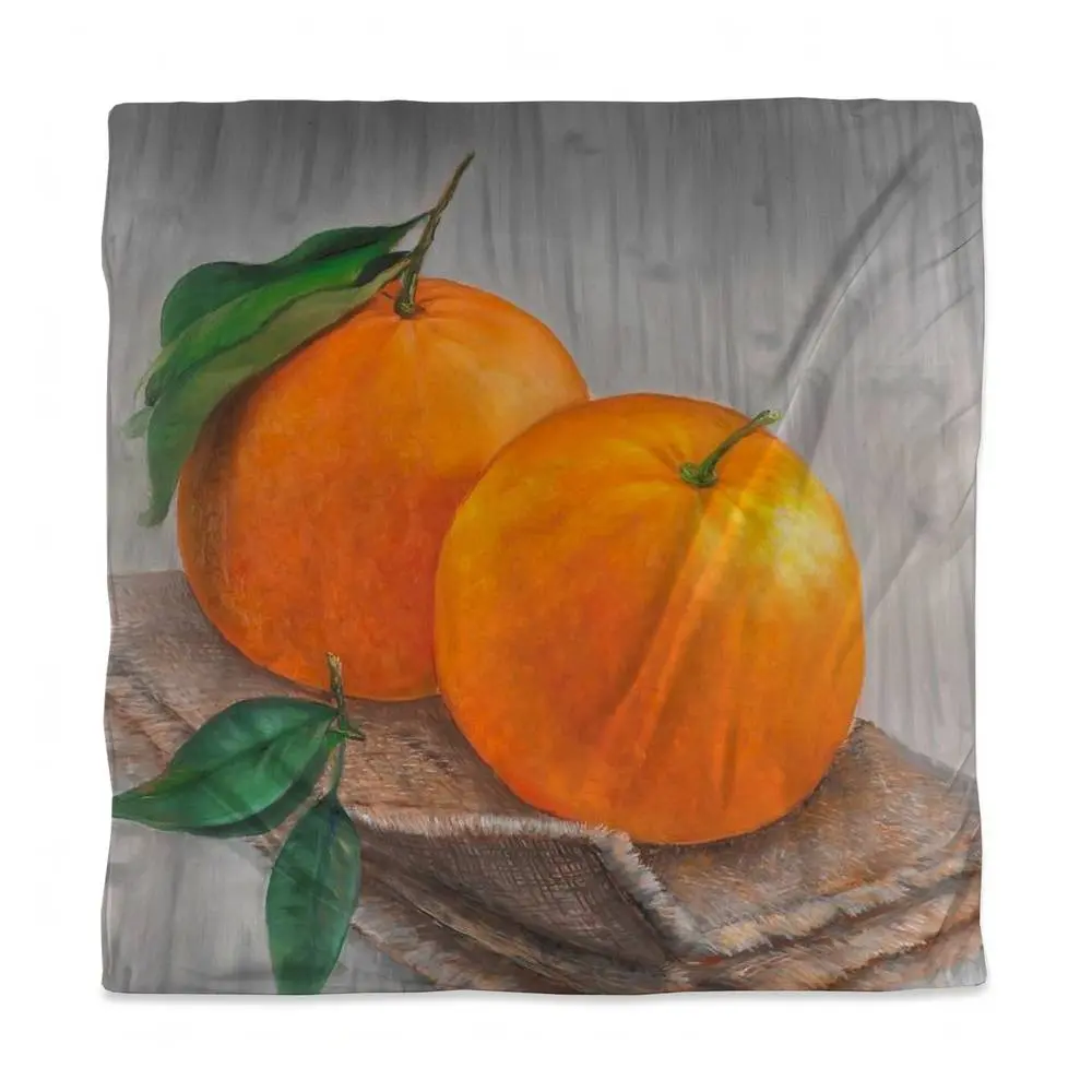 360 Stand Queen Size Duvet Cover - 3817-SWCQ-GA62 Microfiber Face, Brown with 2 Orange Prints, Food Themed Culinary Motif, Kitchen Vibe, Decoration for Room Decorations, Machine Washable Bedding Home Textile, Dual-Color Duvet Covers, Unique Duvet Covers
