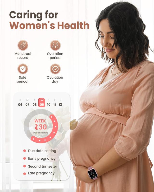 G62 Smart Watch for Women 1.83" HD Screen Bluetooth Calls Messages Notifications Sleep Heart Rate SpO2 BP Monitor 110 Sports Modes Fitness Tracker 1000mAh Battery Android iPhone Compatible nothing  watch  pro Wristwatch Automatic，Fashion Smartwatch