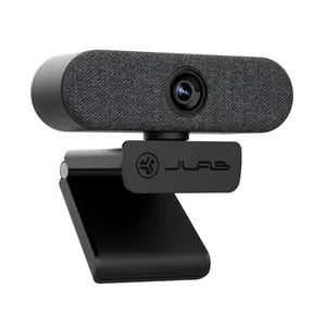 JLab Epic Camera 2k/1080p HD USB Webcam, 90° FoV, Auto Focus, Dual Omni-Directional Microphones, PC/Mac/Chromebook Compatible Gaming Desk Accessory