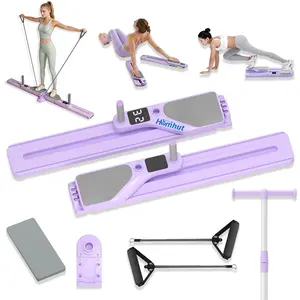 Foldable Digital Display Ski Machine - Adjustable Resistance Indoor Exercise Equipment with Lower Body Workout Bands