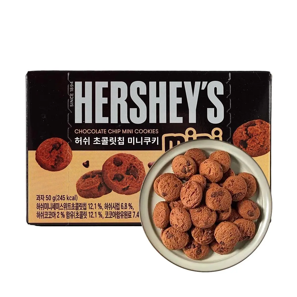 Hershey's Korea Mini Chocolate Chip Cookies 50g Popular Korean Convenience Store Snack