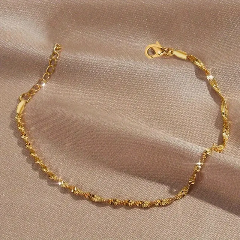 Minimalist Stainless Steel Fine Chain Bracelet for Women - Stylish, Personalized & Elegant Student Jewelry - Perfect Birthday, Valentine's & Mother's Day Gift, Bracelets For Women, Bracelets & Bangles Chain Link Design