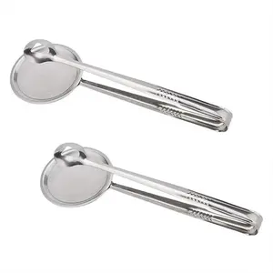 Stainless Steel Food Strainer Tongs, 2 Counts Oil-frying Filter Clip, Fine Mesh Strainer, Oil-frying Filter Spoon, Fried Tongs, Kitchen Utensils, Kitchen Cooking Accessories