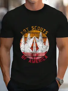 100% Cotton Officially Licensed Boy Scouts Of America T-Shirt Women's Men's Graphic Tee Crew Neck summer vacation Tops