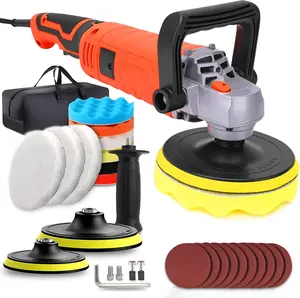 Buffer Polisher,  Buffer Waxer, 7 Variable Speed 1000-3500 RPM,Rotary Polisher with 6" and 7" Backing Plate, 1580W Rotary Polisher for  Polishing, Waxing, Glaze, Sanding