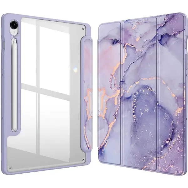 Fintie Hybrid Slim Case for Galaxy Tab S10 Lite 10.9", Tab S10 FE 5G 10.9", Tab S9 FE 5G 10.9", Crystal Clea Back, Auto-On/Off, Tablet Protection Cover