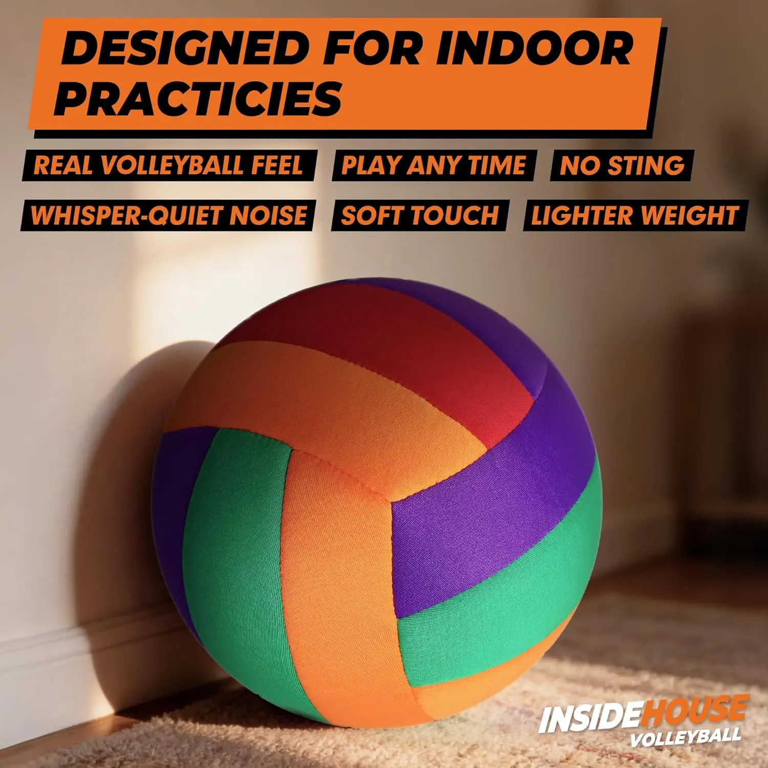 Soft Indoor Volleyballs for Girls Youth Beginners Trainer Fabric Light First Learning Volleyballs Safe Quiet Practicing Inside the House Birthday Easter Gifts