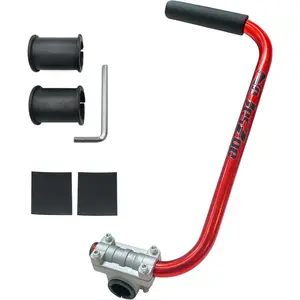 Trimmer Handle Grip for Weed Wacker Extension Handle,  String Trimmer Handle Lawn Trimmer Grips with Bracket Clamp for String Trimmer, Lawn Care, Landscaping (red)