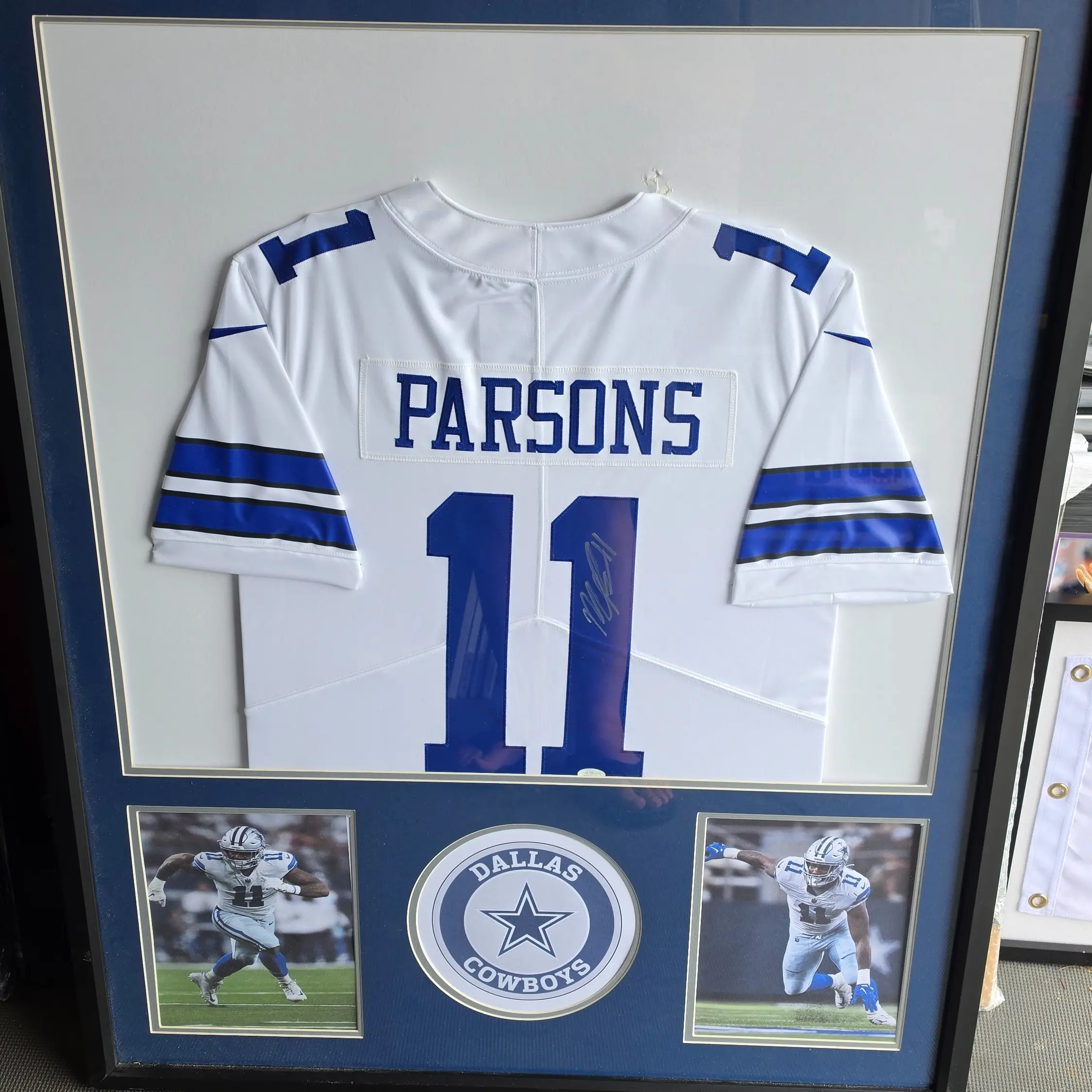 Micah Parsons Autographed Football Jersey - Framed, JSA Certified Sports Collectible for Micah Parsons Fans, Sports Collectibles
