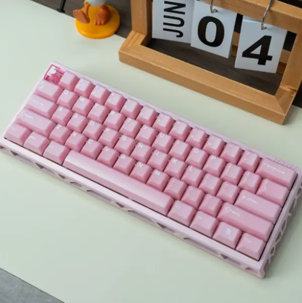 GATERON x Sikakeyb Limited Edition Sakura Magnetic Mechanical Keyboard Set - Pink Transparent Keycaps, RGB Illumination, 0.007ms Speed, 0.1ms Hyper-Strike, Ultra-Fast Act., Custom Keyboard Setup, Transparent Keys, Dancing Sakura Lighting, 22Mm Extended Sp