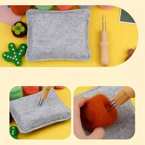 2pcs Wool Needled Felting Pad, 6x4.92x1.38 Inch Felting Block, Thick And Firm (6"x4.92") Premium Felting Foam Mat, DIY Needle Felting Supply For DIY Handmade Craft