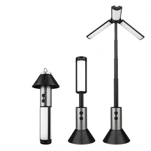 Telescopic Camping Light Rechargeable 6000LM Magnetic Tripod Lamp Dimmable IPX5 Waterproof Work Light for Tent Emergency