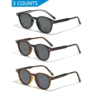 Unisex Vintage Tortoiseshell Pattern High Quality Sunglasses, Trendy Casual Polarized Sunglasses for Everyday Use, Fashion Accessories for Outdoor Activities
