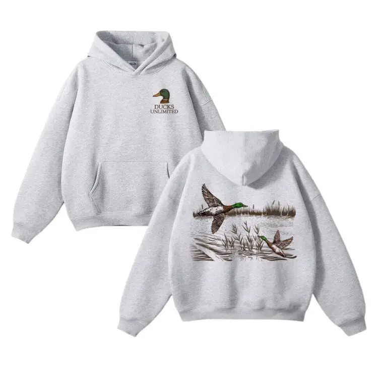Ducks Unlimited Mallard Hoodie, Scenic Flying Ducks Artwork for Men, Great for Hunting Season For American Outdoor Lifestyle clothing merchow Art Tee, Black Crow Tee, Womenswear Basic Top