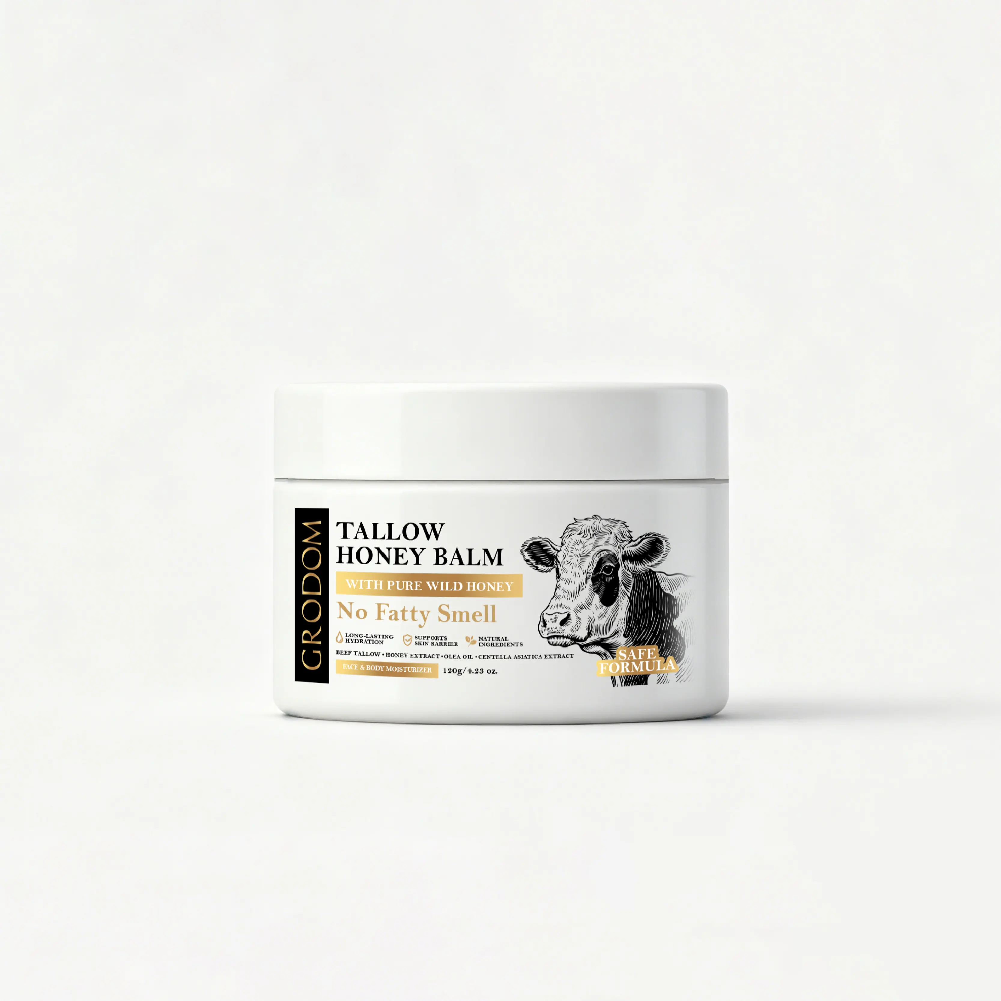 【OUTLETS】GRODOM Whipped Beef Tallow & Raw Honey Organic Nourishing Face Cream Moisturizer Body Lotion Skin Care Lip Balm Hydrating Moisturizing 100% Natural Ingredients - Oil