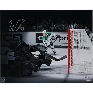 Wyatt Johnston Dallas Stars Autographed 16" x 20" 1st NHL Goal Spotlight Photograph - Fanatics Authentic Certified - NHL Memorabilia