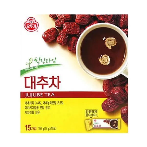Ottogi Korean Jujube Tea (Daechu-cha) - 15 Sachets, 195g | Blood Tonic, Beauty & Wellness Drink