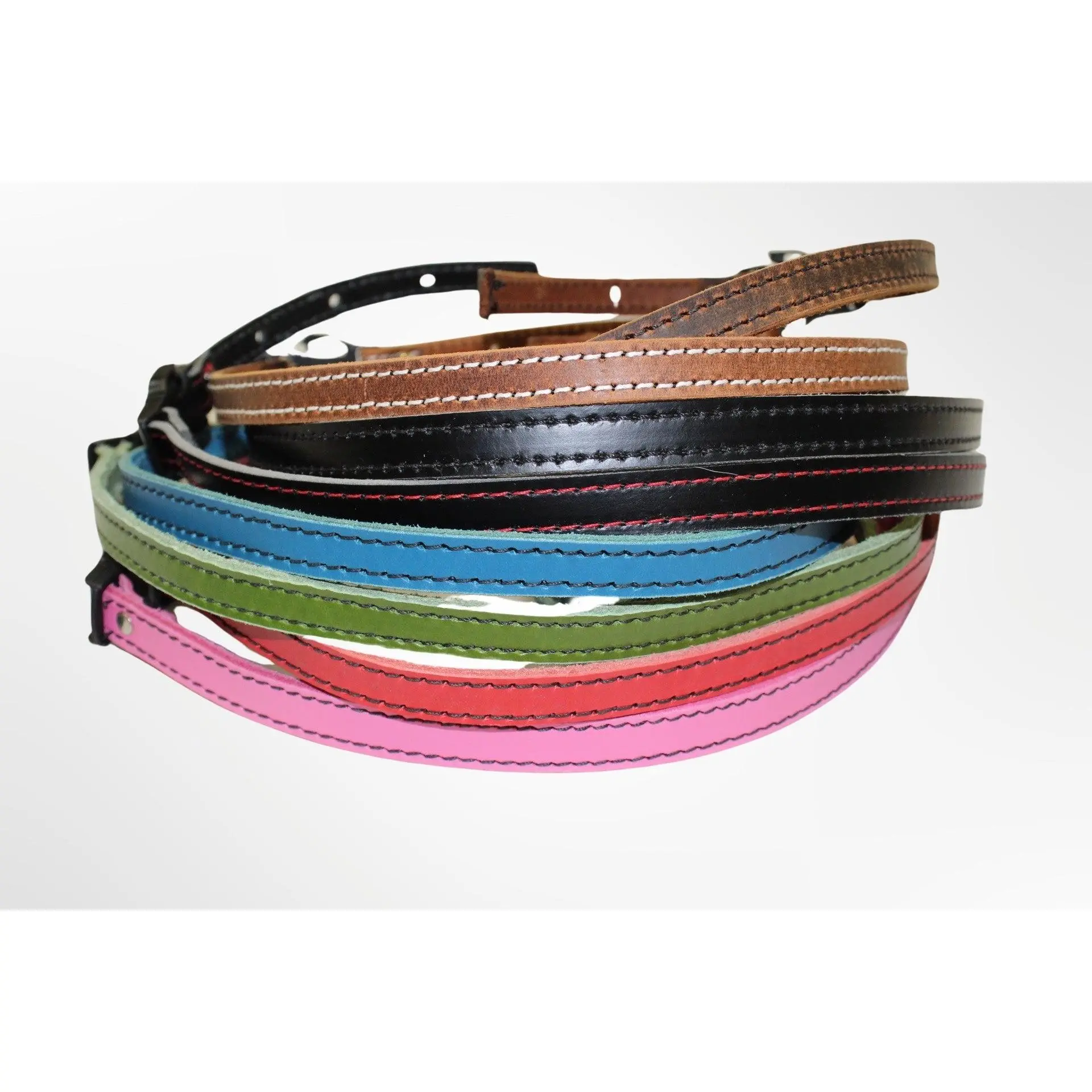 Ready to Ship Stitched Leather Fire Helmet Chin Strap