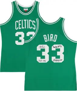 Larry Bird, Robert Parish, and Kevin McHale Boston Celtics Multi-Signed Mitchell & Ness Green Larry Bird 1985 Authentic Jersey with Multiple Inscriptions - Fanatics Authentic Certified