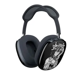 Obanai Iguro Serpent Hashira Demon Slayer AirPods Max Silicone Protective Case Covers | Snake Aesthetic Black & White Manga Headphone Shell Accessories for Anime Fans | Durable Kimetsu no Yaiba Gift