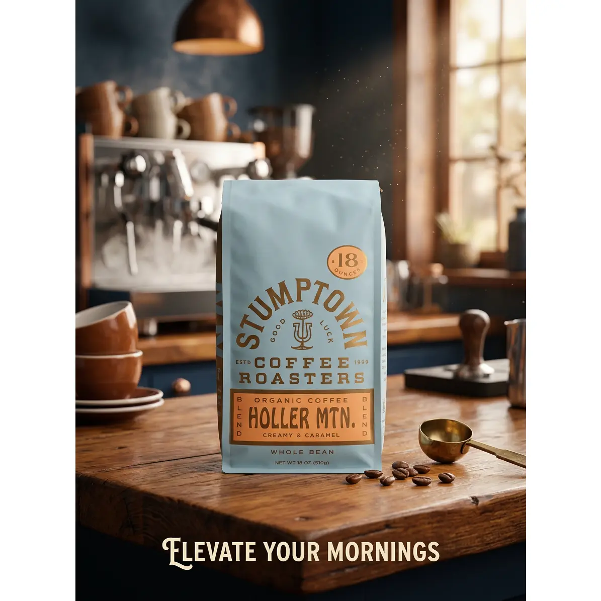 Organic Berry-Infused Holler Mountain Light-Roast Whole Bean Coffee, 18oz Organic Berry-Infused Holler Mountain Light-Roast Whole Bean Coffee, 18oz