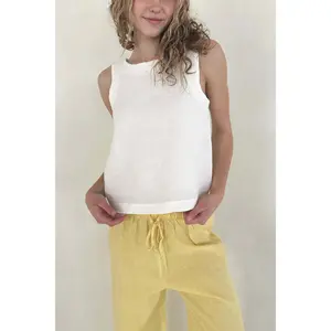 Harbor Linen Top in Coconut