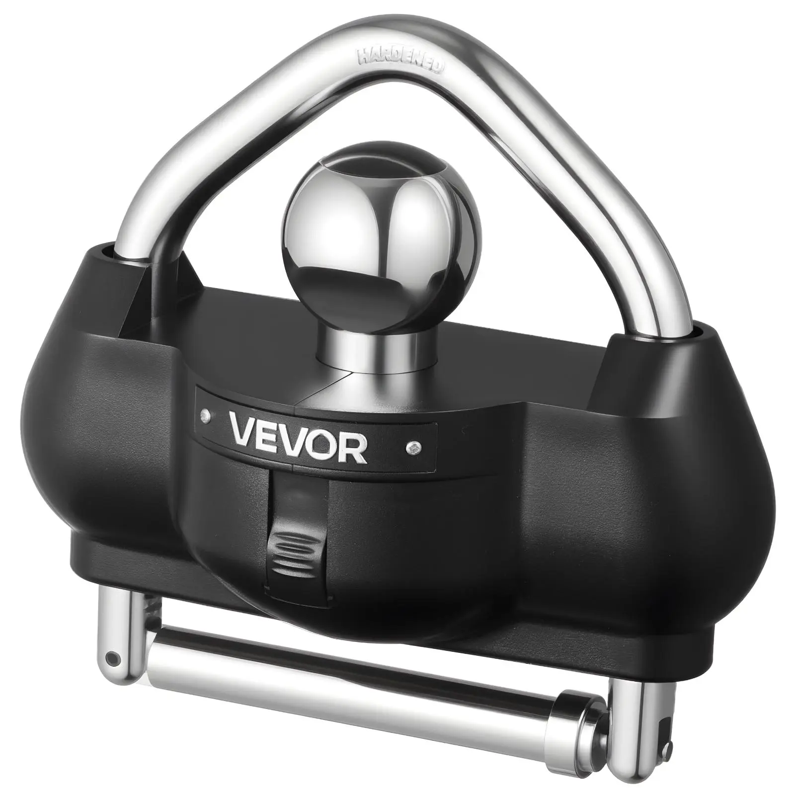 【summerfinds】VEVOR Trailer Hitch Lock, Fits for 1-7/8 in, 2 in, 2-5/16 in Couplers, Heavy-Duty Anti-Theft Trailer Ball Lock with 3 Keys, Prying-Resistant, Adjustable Height Design for RVs, Boats, Trailers, Black