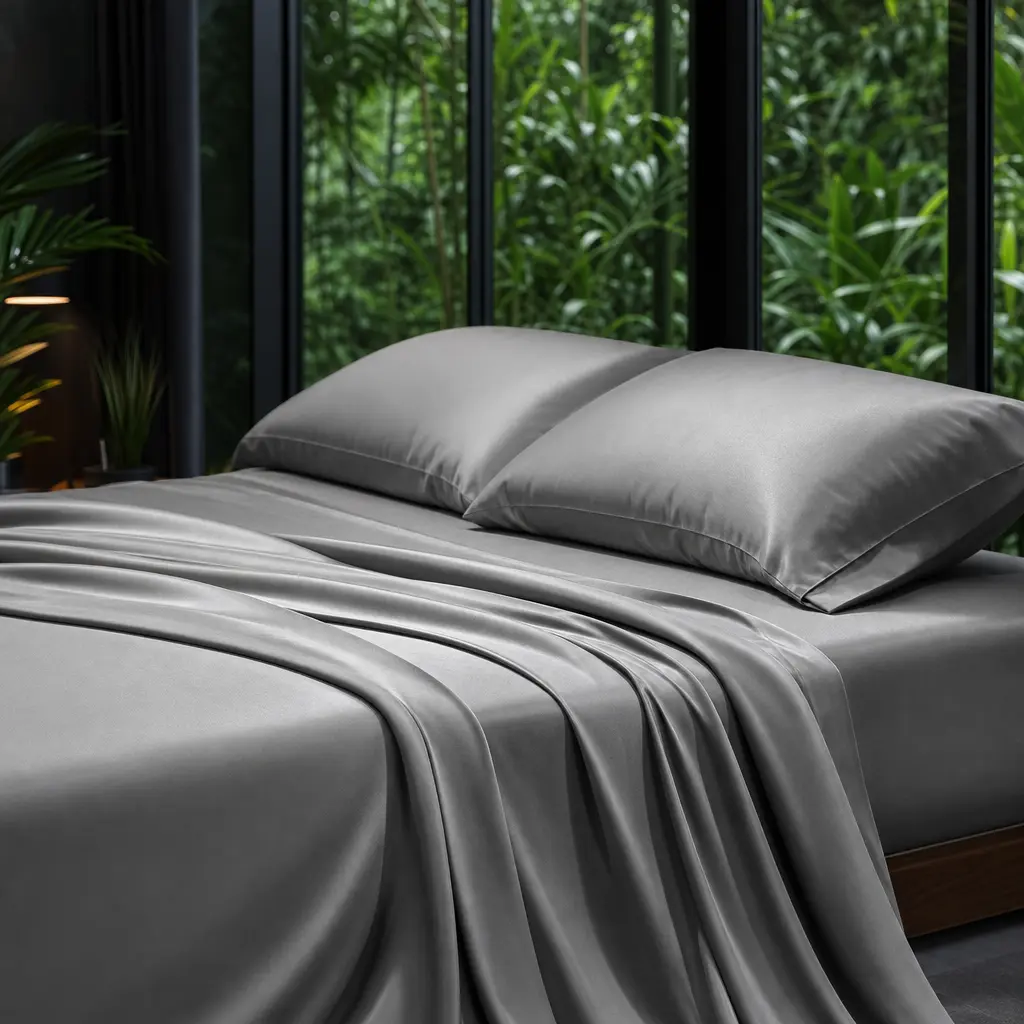 4/6-Piece Bamboo Extra Deep Pocket Sheet & Pillowcase Set - Hotel Quality Woven Fabric Bedding, Soft, Cooling Breathable Fitted Sheets, Wrinkle-Free for Adults, Hotel Quality Sheets