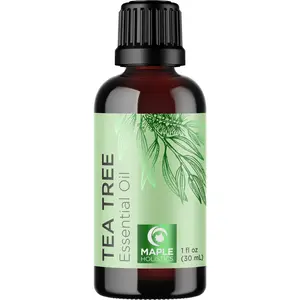 Maple Holistics Tea Tree Essential Oil for Hair, Skin, Nails and More Haircare Hydrating Moisturizer Cleansing Comfort Pure Australian Essential Oil