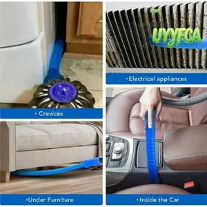 Dryer Vent Cleaning Hose Attachment, Flexible Lint Remover Compatible with Vacuum Cleaners, Fire Prevention Maintenance Tool for Home Dryer Vents