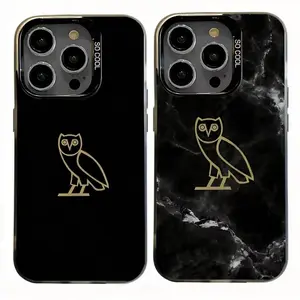 Drake OvO OWL Phone Cases For iPhone 17 Promax Pro Air 16 Plus 15 14 13 12 11 Anti Fall Black Matte Hard Bumper Shockproof Protective Cover Protection Smartphone Cellphone Casing