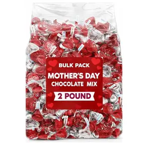 Mother's Day Chocolate Candy Variety Pack - 2 Pound Elegant Assorted Individually Wrapped Milk Chocolate Candies for Party Favors, Gifts, Valentine’s Day Events & Decorations