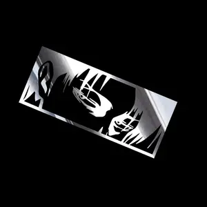 AOT Levi Anime Ackerman Peeker Vinyl Decal Sticker UV & Waterproof Bumper Window Laptop Automotive Water Bottle Gift accessories – SILVER CHROME 6"