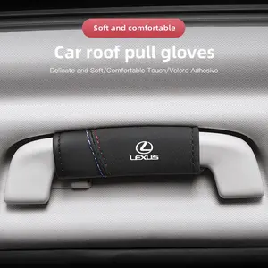 2Pcs Car Suede Leather Roof Handle Protective Cover For Lexus GS IS LS500h ES260 ES300h RX350h NX260 UX260 LM LC RZ450e TX RC CT200h GX550 LX600 LX570 NX350 HS250