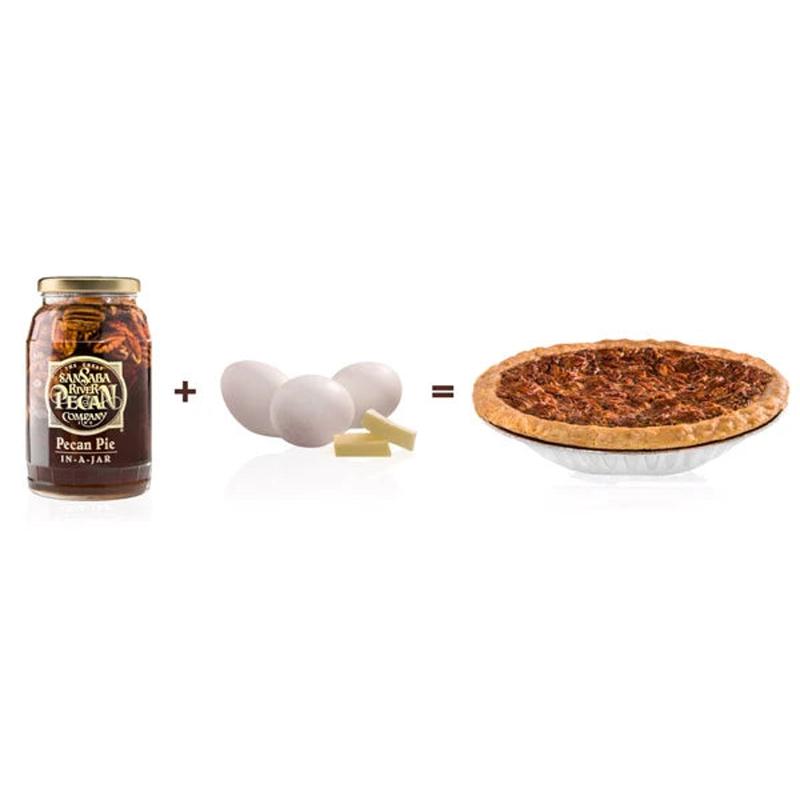 Pecan Pie in a Jar - Pecan Pie in a Jar for 2 Pies, Fresh Ingredients & Homemade Taste