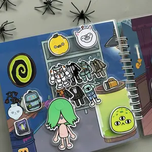 Halloween activity book, busy book, educational paper dress up dolls, toddler paper doll house, lulu printable paper dolls