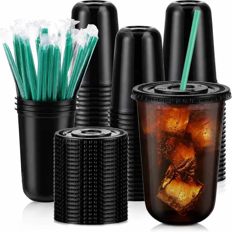 dsiposable food package with drink on bottom 10pcs disposable plastic portable milk tea Relish your chilly drinks with our Sustain 24 food packaging cups - TikTok
