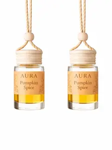 SALE NOW AURA 2 Car Air Freshener Diffuser 8ml – Long Lasting Hanging Auto Fragrance with Natural Wood Cap, Premium Glass Bottle, Strong Aroma for Car, Office & Small Spaces – Dragon Blood, Vanilla, Mahogany & More
