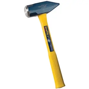 212 MAIN 40 Oz Forged Steel Blacksmith Hammer with Fiberglass Handle, Ribbed Grip, Hammer Strength Tool (MRF40BS)