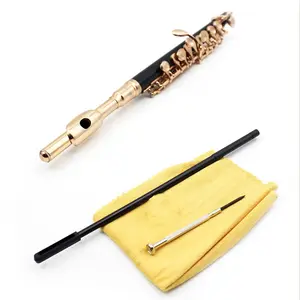 C-key Short Flute Silver E-key White Copper Flute Head Rubber Wood Tube Body Wooden Wind Instrument Cloth Box Factory Wholesale Price