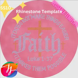 Faith It Does Not Make Things Easier It Makes Them Possible Rhinestone Template