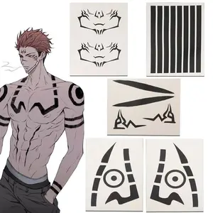 Stickers Cosplay Prop Anime Accessories Ryomen Sukuna Inumaki Toge Waterproof Tattoo Sticker