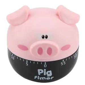 Cute Cartoon Pig Kitchen Timer Mechanical Timers Counters for Cooking Timing Tool Bell